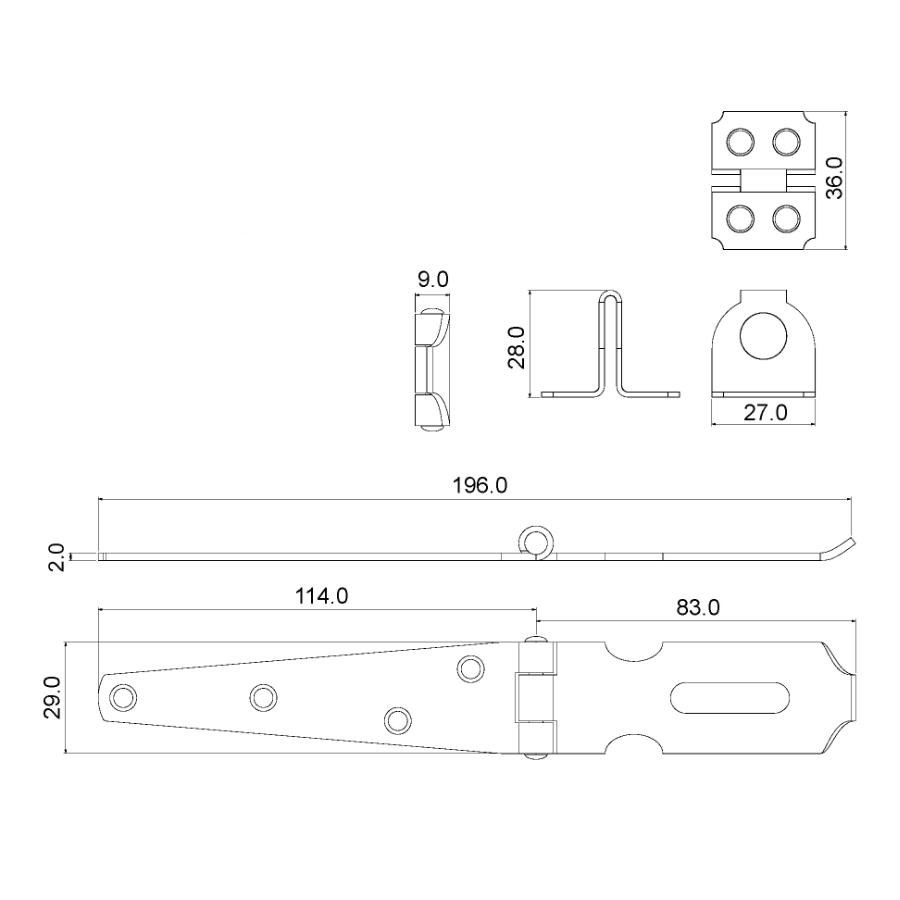 Moraillon Et Agrafe Cuivré Securit ST1360 – 75 Mm – Quincaillerie Neuve