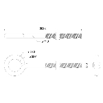 Boulon à oeil en zinc de 1/2 po x 8 po, avec écrou