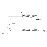 Boulon en J en zinc de 3/16 po x 2-1/2 po, avec écrou