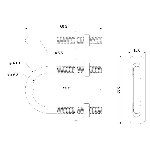 Boulon en U no 132 en zinc de 1/4 po x 1-1/8 po x 2-1/4 po, avec plaque et écrou hexagonal