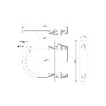 Boulon en U no 532 en zinc de 5/16 po x 2 po x 3-1/4 po, avec plaque et écrou hexagonal