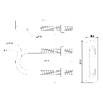 Boulon en U no 112 en zinc de 1/4 po x 3/4 po x 2-1/2 po, avec plaque et écrou hexagonal