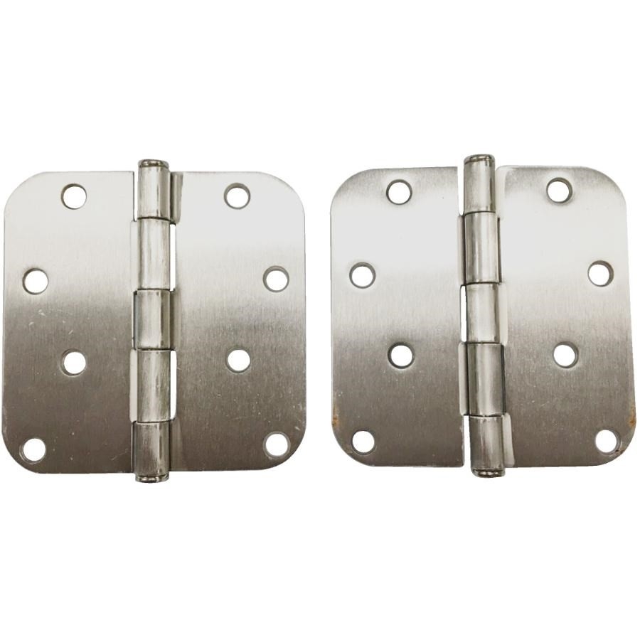 Paquet de 2 charnières de 4 po à rayon de 5/8 po, nickel satiné