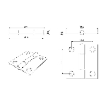 Paquet de 2 charnières étroites de 1-1/2 po à broche mobile, laiton