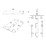 Paquet de 2 charnières étroites de 3 po à broche mobile, laiton