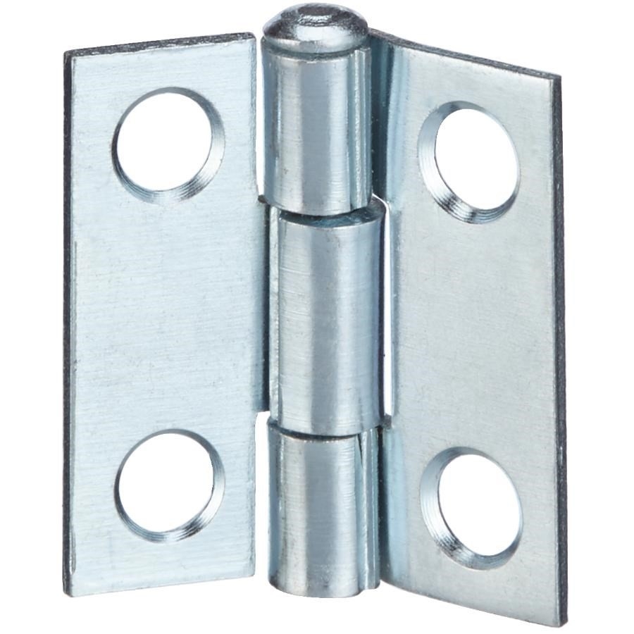 Paquet de 2 charnières étroites de 1 po à broche mobile, zinc