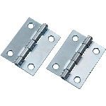 Paquet de 2 charnières étroites de 2 po à broche mobile, zinc