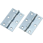 Paquet de 2 charnières étroites de 2-1/2 po à broche mobile, zinc