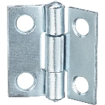 Paquet de 2 charnières étroites de 1 po à broche fixe, zinc