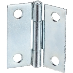 Paquet de 2 charnières étroites de 1-1/2 po à broche fixe, zinc