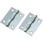 Paquet de 2 charnières étroites de 2 po à broche fixe, zinc