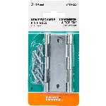 Paquet de 2 charnières étroites de 3 po à broche fixe, zinc