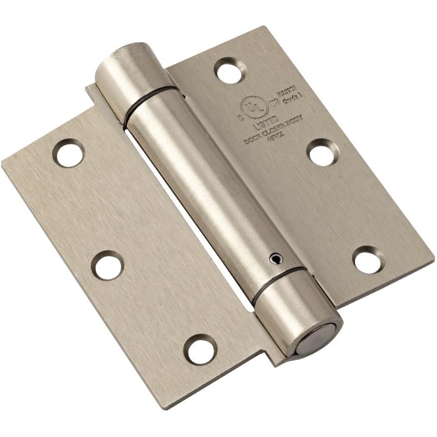 Charnière à ressort réglable de 3-1/2 po, nickel satiné