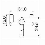 Paquet de 6 crochets simples de 6 po pour panneau perforé de 1/4 po