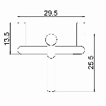 Paquet de 12 crochets de 2 po à angle pour panneau perforé de 1/4 po et 1/8 po