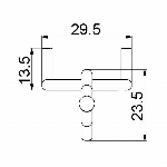 Paquet de 3 crochets simples de 6 po pour panneau perforé de 1/4 po et 1/8 po