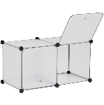 Module de rangement à 2 cubes avec portes, gris