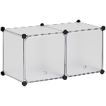 Module de rangement à 2 cubes avec portes, gris