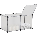 Module de rangement à 2 cubes avec portes, gris