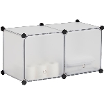 Module de rangement à 2 cubes avec portes, gris