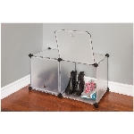 Module de rangement à 2 cubes avec portes, gris