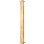 Couvre-poteau carré cannelé de 7-1/4 po x 8 pi en pin
