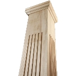 Couvre-poteau carré cannelé de 7-1/4 po x 8 pi en pin