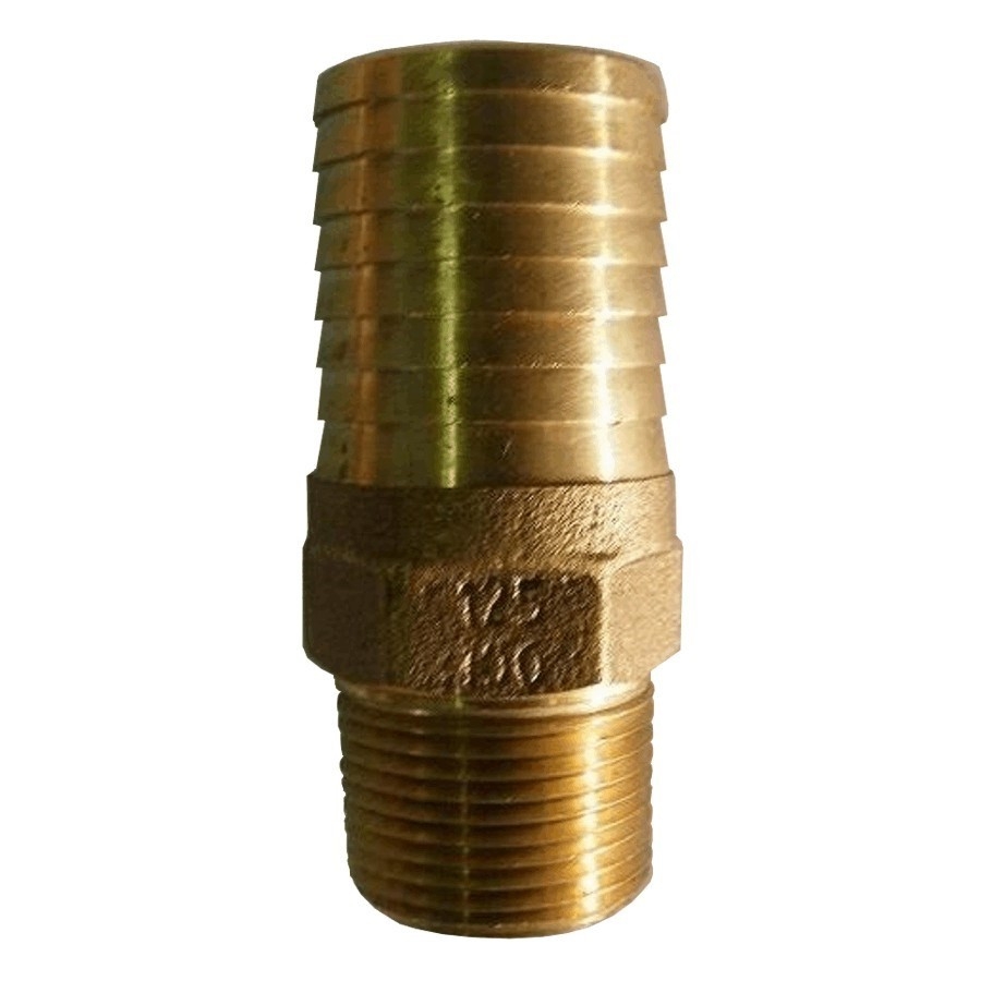 Adaptateur hexagonal en bronze de 1-1/4 po x 1 po