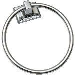 Porte-serviette chromé en forme d'anneau