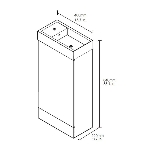 Meuble-lavabo Rylee blanc lustré de 16 po à 1 porte