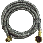 Raccord flexible de 3/8 po x 144 po en acier inoxydable pour lave-vaisselle, avec coude