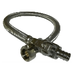 Raccord de robinet en acier inoxydable avec soupape 1/2 po PEX