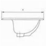 Lavabo de comptoir Vienne blanc de 19 po x 8-1/2 po