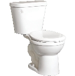 Toilette ronde isolée blanche Cabot, 6 L