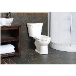 Toilette ronde isolée blanche Cabot, 6 L