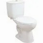 Toilette allongée isolée haute Marriot blanche à double chasse,