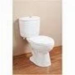 Toilette allongée isolée haute Marriot blanche à double chasse,