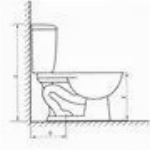 Toilette allongée isolée haute Marriot blanche à double chasse,