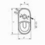 Toilette allongée isolée haute Marriot blanche à double chasse,