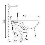 Toilette isolée ronde Marriot blanche à double chasse, 16,5 po