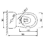 Toilette isolée ronde Marriot blanche à double chasse, 16,5 po