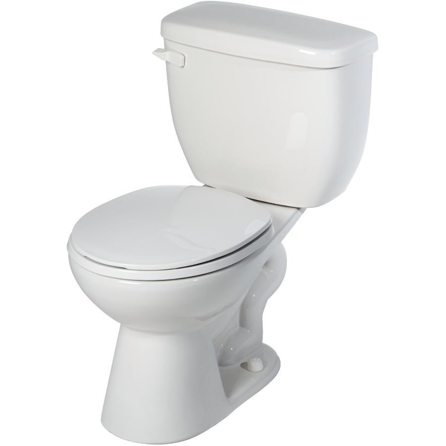 Toilette non isolée blanche Bournelli de 6 L à économiseur d'eau, 10 po
