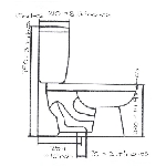 Toilette non isolée blanche Bournelli de 6 L à économiseur d'eau, 10 po