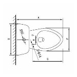 Toilette ronde isolée Cabot de 6,8 L, 16,5 po