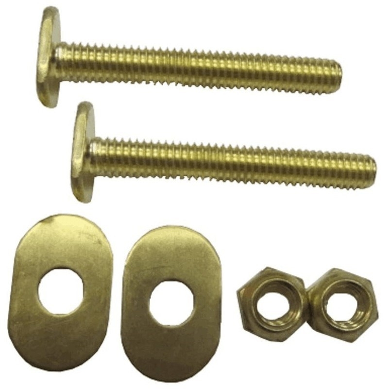 Ensemble de boulons de cuvette de toilette en laiton, 5/16 po x 2-1/4 po