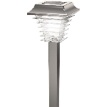 Luminaire solaire de sentier de jardin à DEL en acier inoxydable