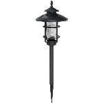 Luminaire solaire de sentier en forme de piquet avec ampoule à DEL à filament