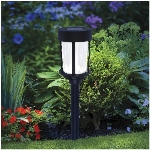 Luminaire solaire de sentier cylindrique en bronze