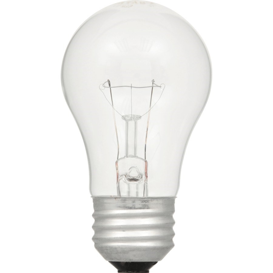 Paquet de 4 ampoules A15 de 60 W à culot moyen pour électroménager, transparent