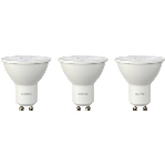 Paquet de 3 ampoules à DEL de 5,5W à intensité variable et à culot GU10, blanc doux